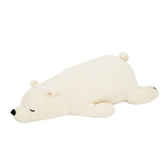 LIV HEART Hugging Pillow Premium Nemu Animals Shirokuma no Lucky Size L (Total Length Approximately 76cm) Fluffy Mochi Plush Toy Gift