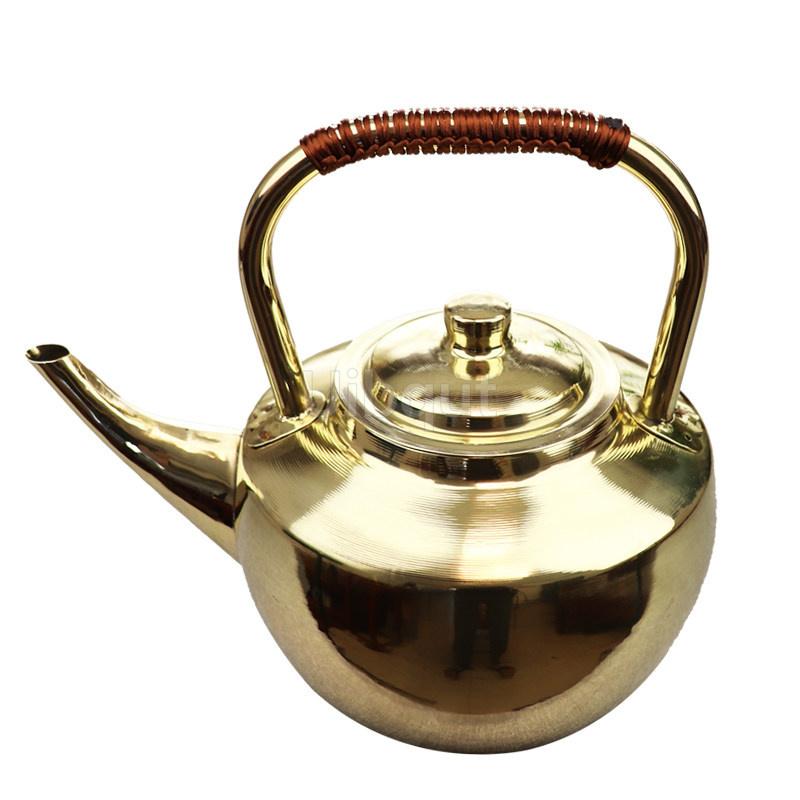 Handcrafted thickened pure copper kettle soup hot pot restaurants copper kettle tea pot brewing gas stove milk coffee kettle