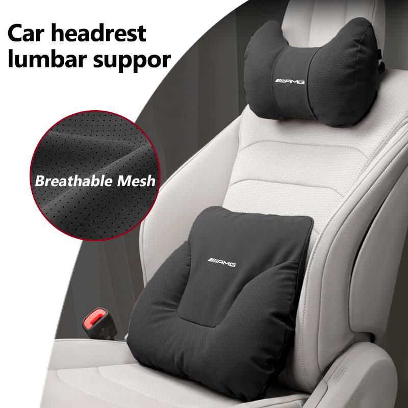 Car Seat Headrest Waist Support Cushion Universal For Mercedes Benz AMG W202 W212 W213 W220 W221 W222 C180 C200 C260
