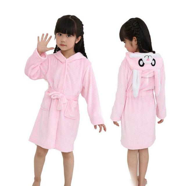 Kigurumi Unicorn Hooded Children Girls Bathrobes Kids Rainbow Bath Robe Animal For Boys Girls Pyjamas Nightgown Kids Sleepwear Cartoon Animal Pajamas