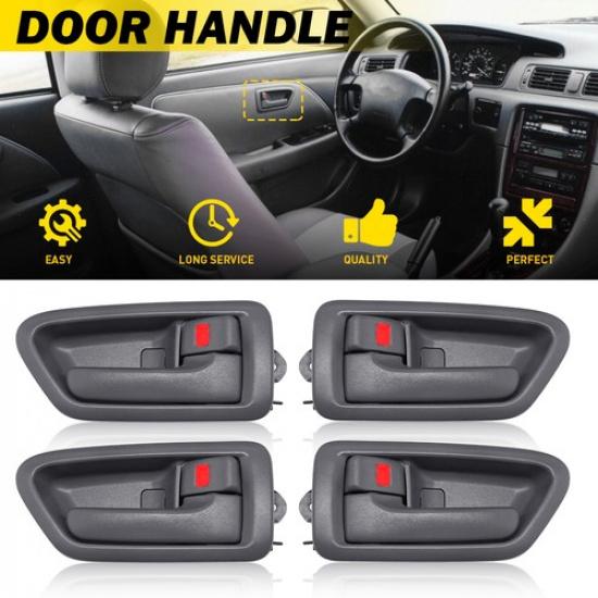 fits 97 Toyota Camry Interior ide Door Handle Trim Front Rear LH RH Gray Set