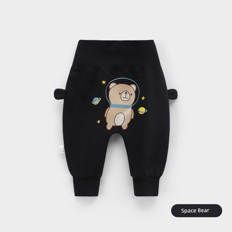[Fleece-lined] Baby pants Fall and winter baby fart pants kids Heattech boys big pp pants autumn girl cotton pants