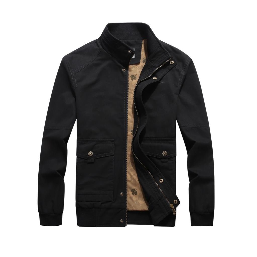 Autumn New Jacket Men's Casual Stand Collar Men's Jacket Large Size Thin Jacket Men's Clothing