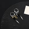 Artistic Cone Drop Earrings Punk Style Tassels Dangle Earwear Lightweight Alloy Jewelry For Women Daily Party