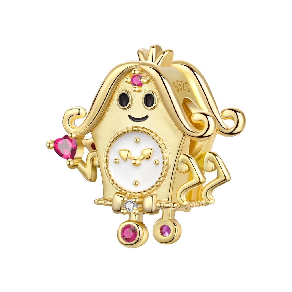 Роскошный медный золотой хамелеон, подвеска-шарм, подходит для оригинального браслета, персиковое сердце, розовые бусины, женские ювелирные аксессуары