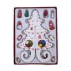 Wooden Christmas Tree Pendant Set Creative Xmas Hanging Ornament Six Tree with Small Pendant Set