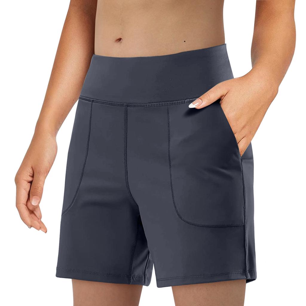 Women's  Running Shorts Workout Sport Layer Active Shorts With Pockets