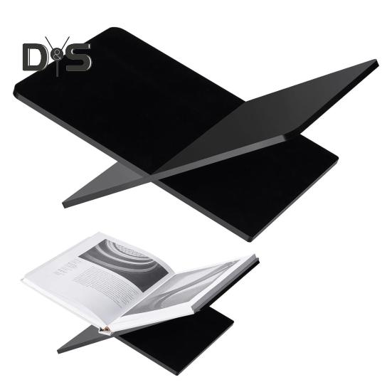 2 шт./комплект акриловая подставка для книг держатель X-образный дизайн прозрачный стиль утолщенная полка для чтения книжная витрина для книг