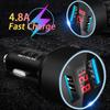 4.8a 5v Car Chargers 2 Ports Fast Charging For Samsung Hur Mobile Phone Charger Dual Usb Digital Display Voltmeter Fast Charging