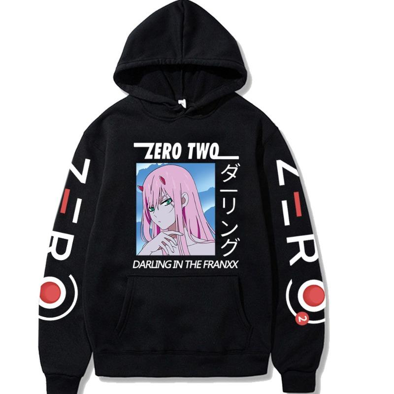Худи Zero Two Darling in The Franxx Мужские Толстовки с Длинным Рукавом Женские Повседневные Пуловеры Уличная Одежда Харадзюку