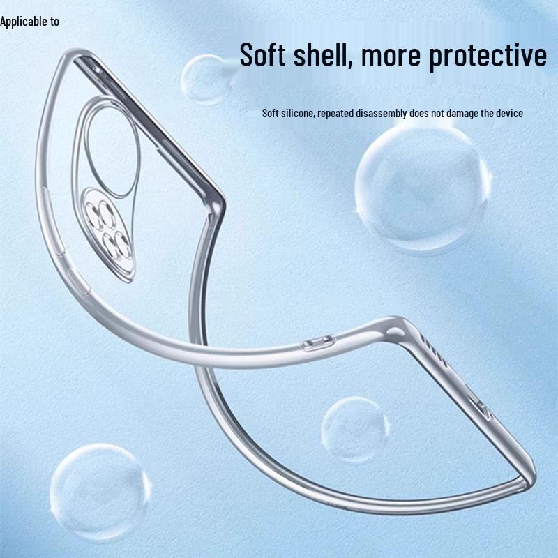 Ультратонкий прозрачный силиконовый чехол с гальванизированной мягкой оболочкой для Huawei P50 - Мужская защита от падений