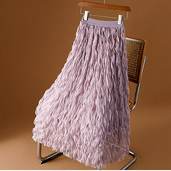 Women's Slim-Fit White Knitted Fishtail Skirt - Fall/Winter 2025 Collection