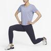 Nike Футболка с коротким рукавом и круглым вырезом с логотипом, женские топы Indigo-Mist DD0639-519