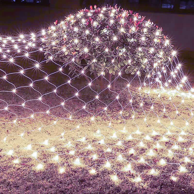 Solar Powered LED Starry Net Decorative Lights
