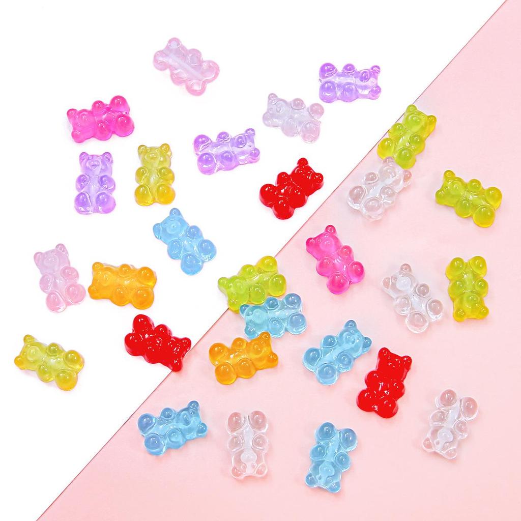 Смола конфетного цвета Медведь DIY Ювелирные аксессуары: Браслет, Серьга, Подвески для брелка