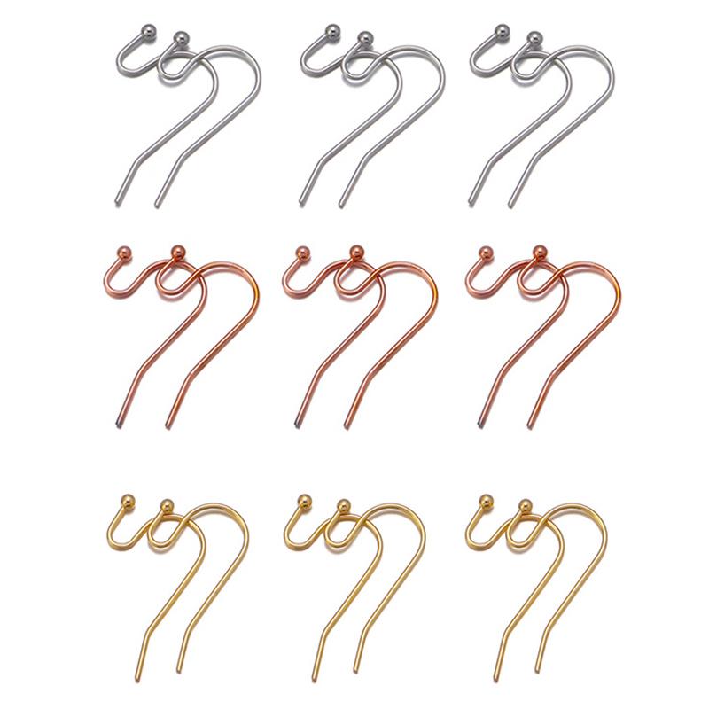 Stainless Steel Earrings Hook For Jewelry Making Hypoallergenic Women Dangle Cross Earring Clasps Fittings Diy Finding