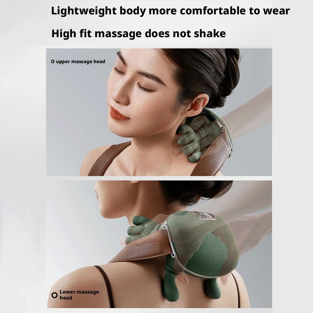 NEW Upgraded Neck Shoulder Massager Electric Heated Back Massagers Kneading Muscles Massage Pillow For Neck Waist Leg Body Use