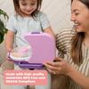 Kids Lunch Box Rotating Snack Organizer 5-Compartment Bento Box with Small Snack Spinner Flip Lunch Container for School Travel