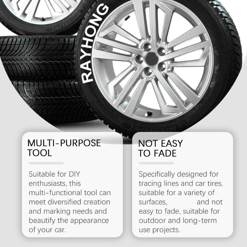 15 шт. Белый маркер для шин, водостойкий, для ремонта царапин на автомобильных шинах, быстросохнущий