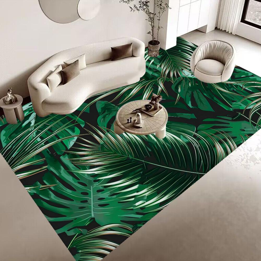 Тропический Пальмовый Лист Кактус Входной Дверной Коврик Противоскользящий Впитывающий Воду Длинный Полосатый Коврик Подушка Коврик для Спальни Коврик для Туалета