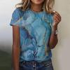 Fashion Printed Top Women's Short Sleeved Streetwear Summer Fashion Women's Casual Round Neck T-Shirts Women’s