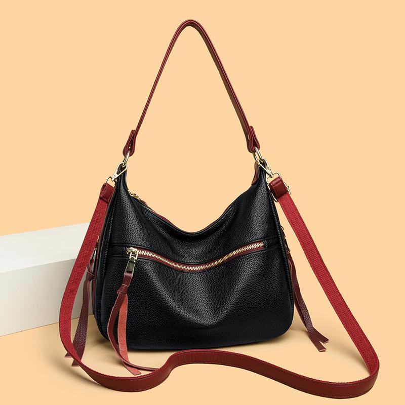 Французская популярная универсальная маленькая сумка для женщин, новая мода, однотонный простой рюкзак большой емкости через плечо