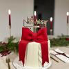 1Pc Happy  Year Cake Topper Golden Red Hello 2026 Acrylic Cake Topper For Christmas Xmas  Year Party Cake Decorations
