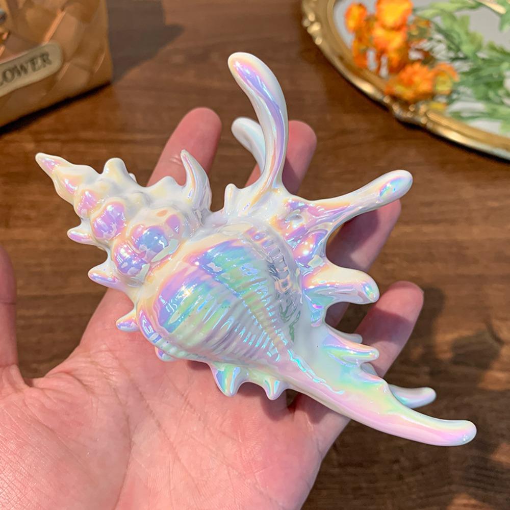 Creative Conch Hairpin Elegant Colorful Shark Clip Gift Hair Claw for Summer Beach