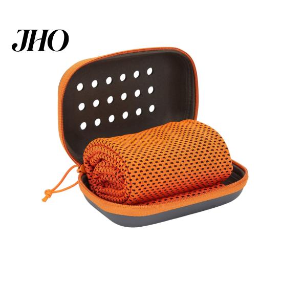 Sweat-absorbent Cooling Towel with Storage Box Quick Dry Mesh Cool Portable Gym Sweat for Extreme Heat Yoga Running Hiking Fitness Hot Weather