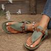 Fashion 2025 New Shoes Female Pinch Toe Women's Sandals Fashion Rivet Beach Sandals Women Summer Plus Size Comfortable Flat Sandals