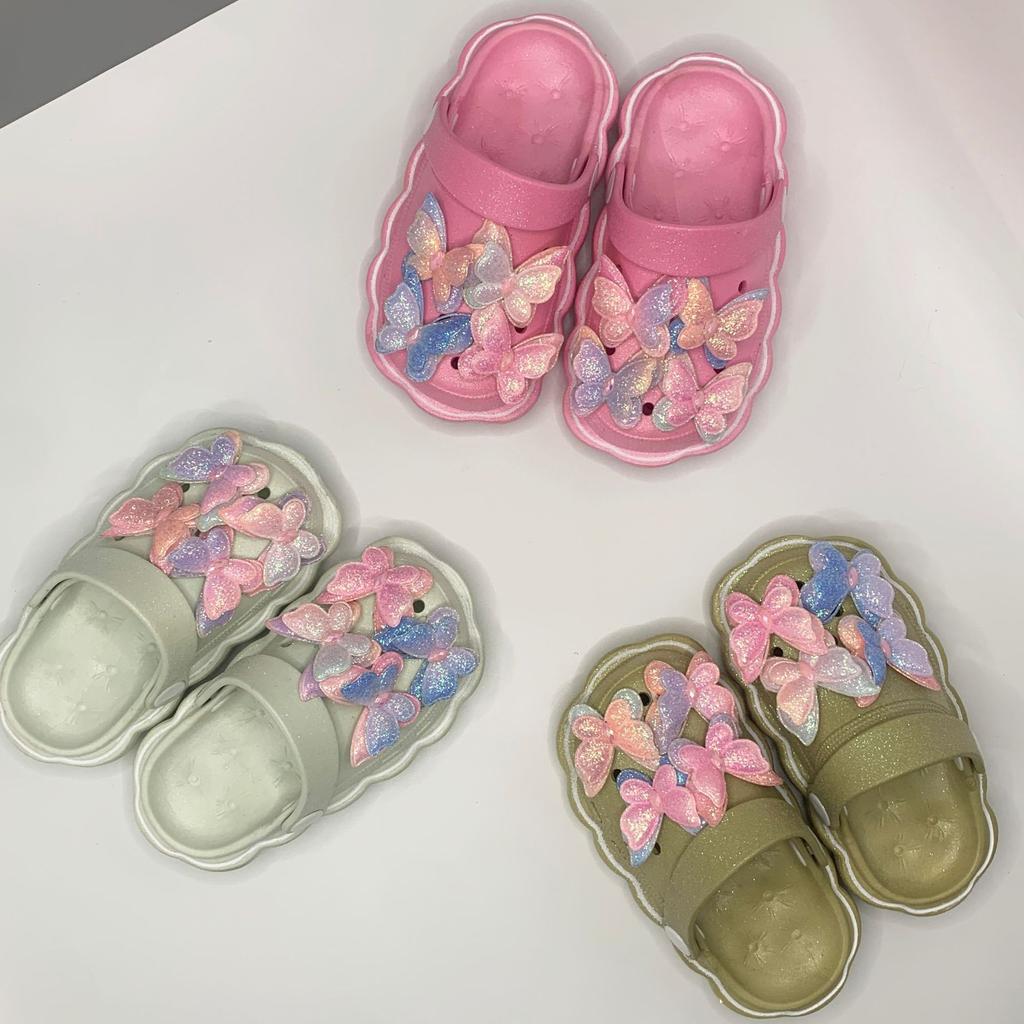 Children's Hole Shoes Outer Wear Summer New Indoor Cartoon Butterfly Girls Boys Baby Bag Head Cool Slippers