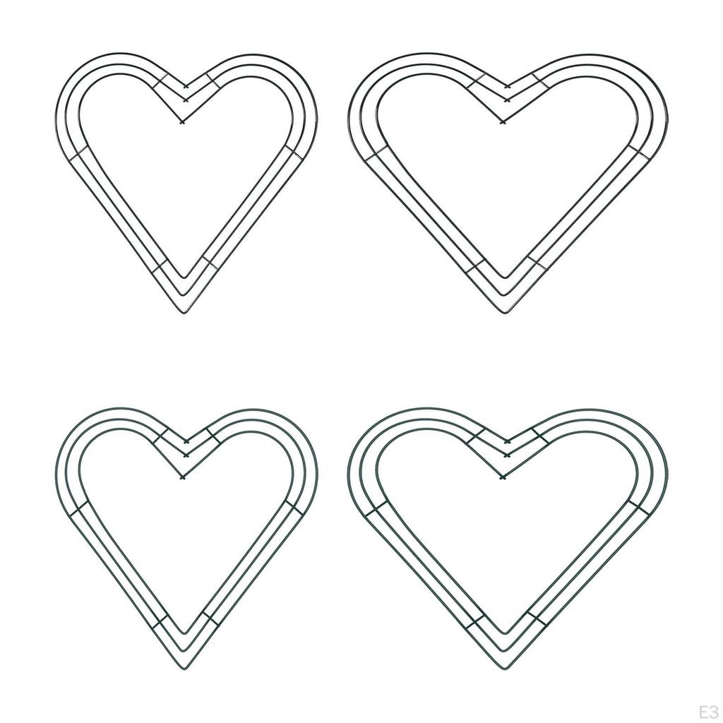 DIY Heart Shaped Wreath Form for Crafting with Iron Base and Floral Rings
