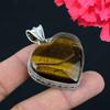 Tiger Eye Gemstone Pendant Solid 925 Sterling Silver Pendant Jewelry Gift For Unisex