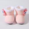 Младенцы Девочки Хлопковые Ботинки Мягкая подошва Теплые Ботинки Цветочный Декоративный