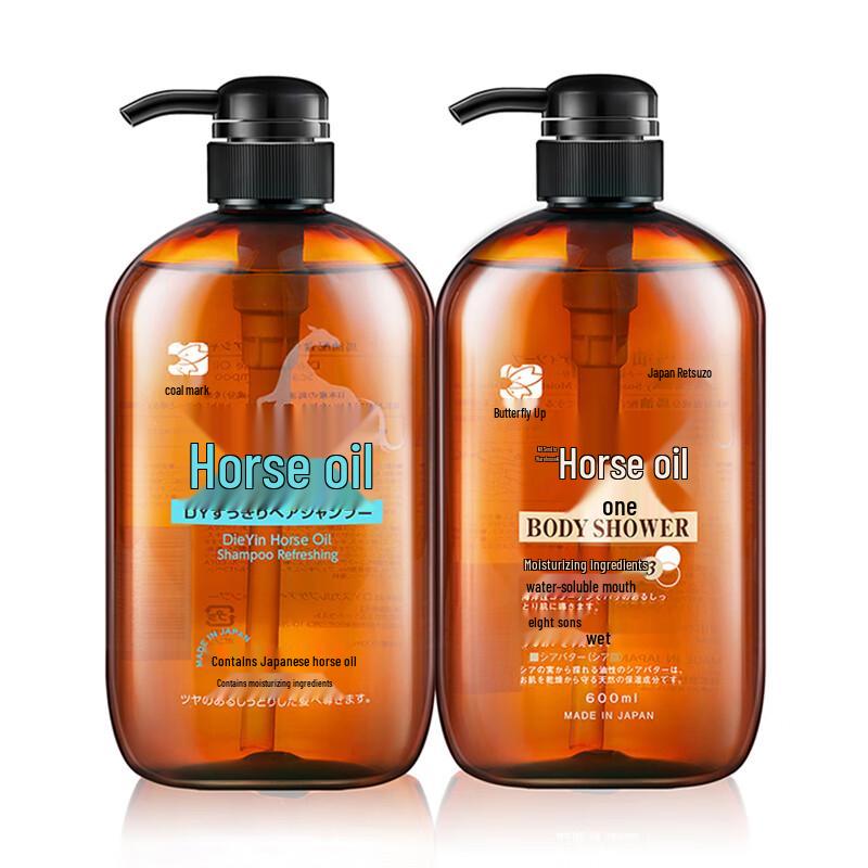Dieyin Набор Увлажняющий шампунь с лошадиным жиром и Увлажняющий гель для душа