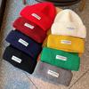 Knitted Hat for Winter Men and Women  Warm and Thickened Outdoor Travel Ear Protection Wool Hat Korean Solid Color Fashionable and Versatile