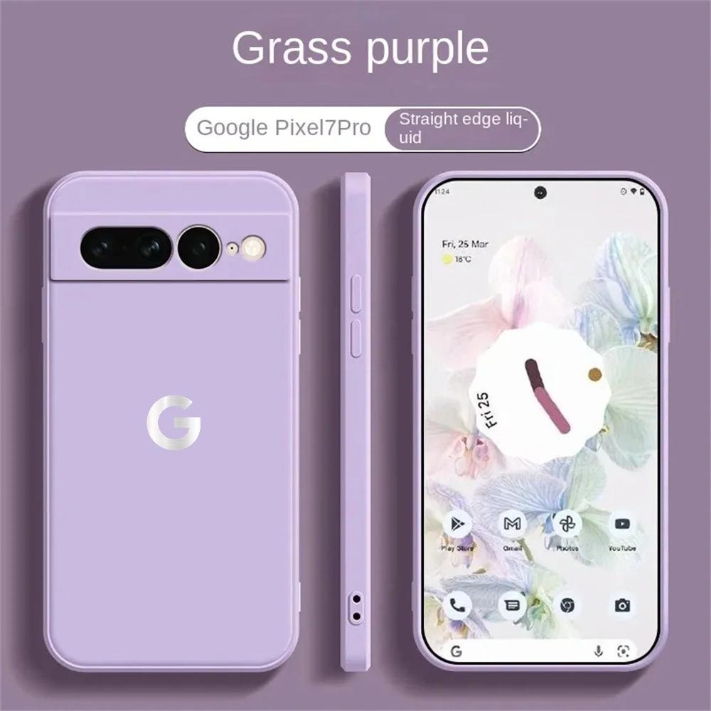 Ультратонкий чехол из жидкого силикона для Google Pixel 10 9 Pro XL 8 7 6 A Pro, с поддержкой беспроводной зарядки, противоударный, защитная задняя крышка