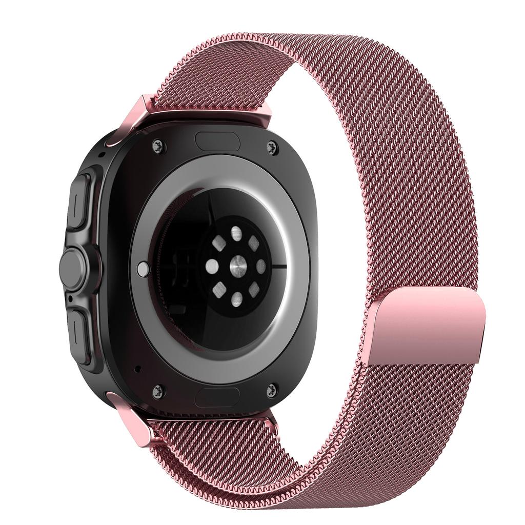 One Click Metal Band for Samsung Galaxy Watch Ultra 47mm Stainless Steel No Gaps Magnetic Bracelet Belt for Galaxy Watch 7 Ultra Replacement Strap