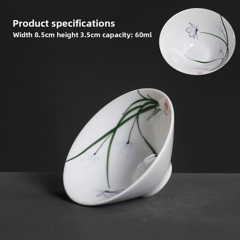 Сине-белый расписанный вручную тонкий шинный стакан для шляпы керамический чайный сервиз Кунг-фу маленькая чайная чашка одинарная чайная чашка чайная чашка большая мастер-чашка