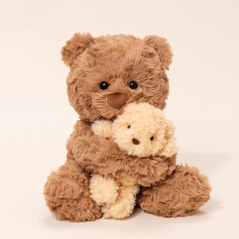 Cute Fluffy Parent And Child Plush Toy Squishy Fluffy Stuffed Animal Doll For Kids Birthday Gift Healing Touch Companion Pillow