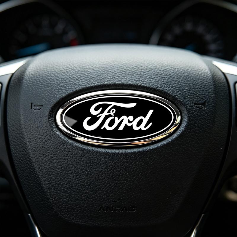 1 шт. Декоративная наклейка-значок на руль автомобиля, Автостайлинг для Ford Focus Mondeo Kuga Fiesta MK7 Escort Explorer Edge 2 4 MK2 MK4
