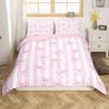 Cute Kawaii Bowknot Kids Duvet Cover Geometric Plaid Butterfly Knot Quilt Cover For Girls Teen Women Adults 3 Pcs No Quilt