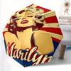 Marilyn Iconic Icon Автоматический зонт-трость с открытием/закрытием Компактный дорожный зонт, 8 ребер, прочная конструкция, идеальный подарок, 149