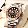 Модные роскошные мужские кварцевые часы из нержавеющей стали с датой, водонепроницаемые наручные часы, светящиеся, деловые, повседневные, мужские часы Reloj