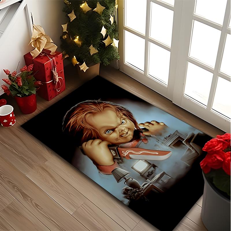 1pc Digital Printed Chair Rug for Home Office Use, Horror Baby Figure Carpet Appropriate for All Seasons, Soft Area Carpet