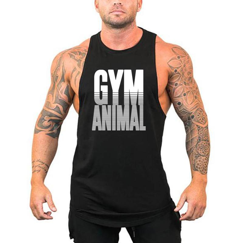 Muscleguys Мужские майки-борцовки для бодибилдинга Безрукавки для спортзала Фитнес Майки Летняя хлопковая спортивная одежда Европейские и американские майки для кроссфита