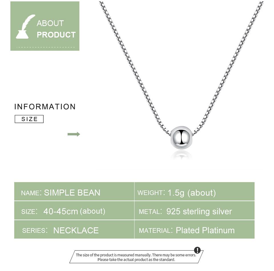 Ожерелье из стерлингового серебра горошек