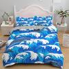 Dolphin Duvet Cover Set 3D Fish In Blue Sea Cute Animals Queen King Twin Full Size Bedding Set For Kids Boy Girl Comforter Cover