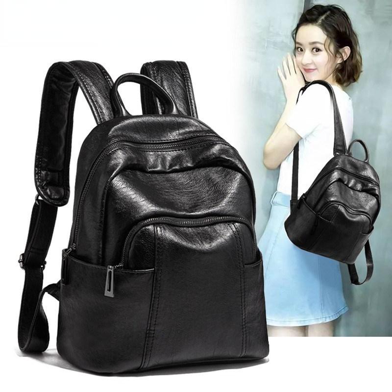 Женский рюкзак из натуральной воловьей кожи, повседневная большая вместительная мягкая кожаная модная дорожная сумка 20-35 л