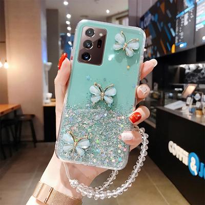 Блестящий чехол для Samsung Galaxy A34 A54 A14 A33 A53 A23 S21 Plus S20 FE S22 S23, силиконовый чехол с ультра-ремешком